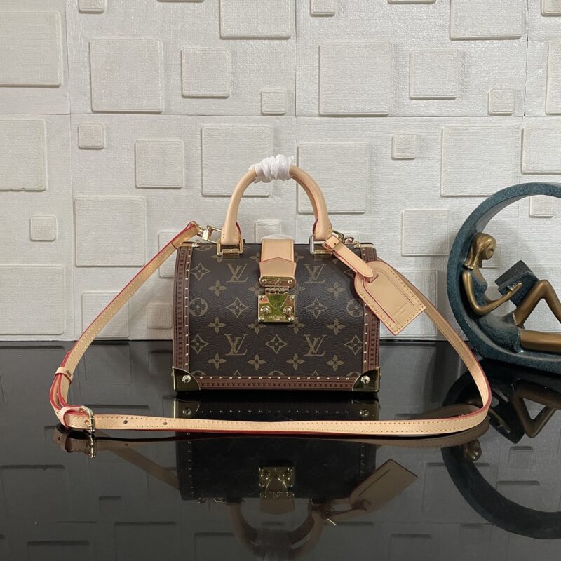 Alternative view of [SUPER VIP 1:1]  LOUIS VUITTON SPEEDY TRUNK BOX BAG 20 MONOGRAM BROWN 21CM M11154