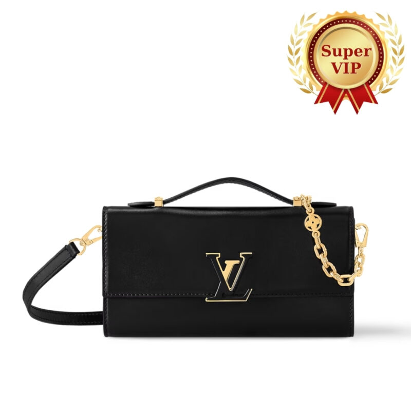 [SUPER VIP 1:1] LOUIS VUITTON WALLET ON CHAIN CAPUCINES BLACK 23CM M12143