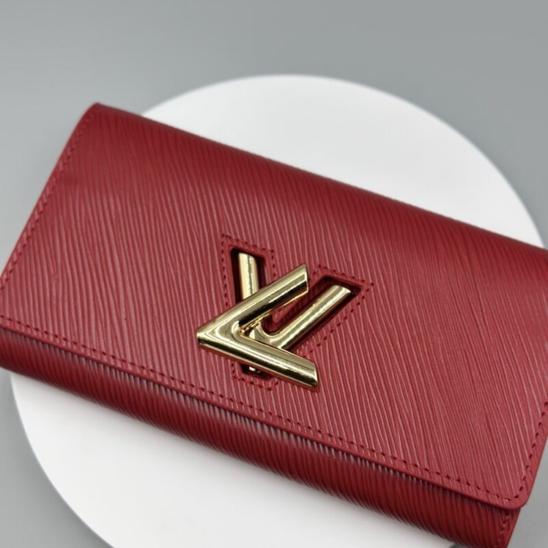 Alternative view of LOUIS VUITTON COQUELICOT EPI LEATHER TWIST WALLET RED 19CM