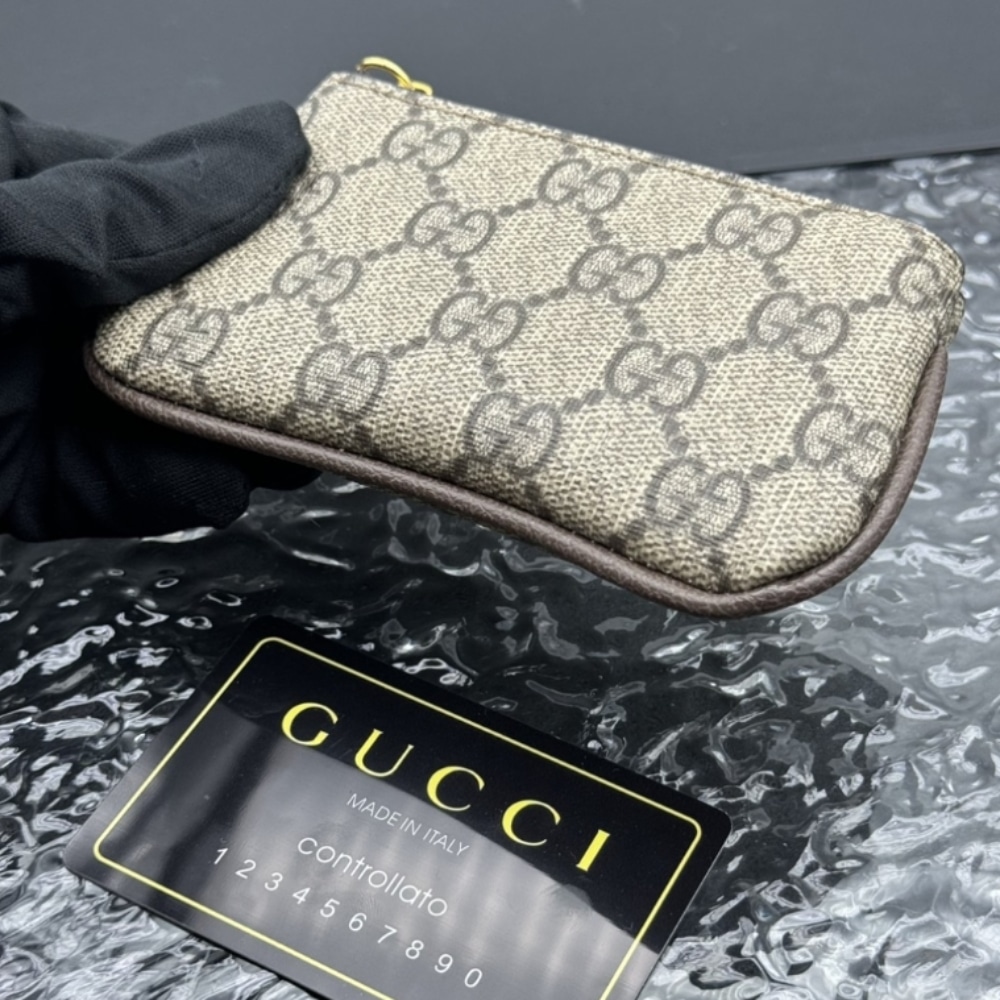 ICONIC SET: GUCCI BACKPACK WITH INTERLOCKING G & GG SUPREME CANVAS WALLET OPHIDIA KEY CASE - Image 8