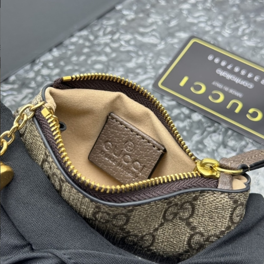 ICONIC SET: GUCCI BACKPACK WITH INTERLOCKING G & GG SUPREME CANVAS WALLET OPHIDIA KEY CASE - Image 9