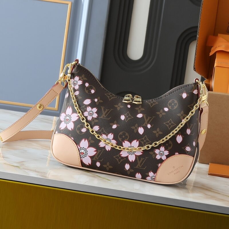 Alternative view of ICONIC SET: LOUIS VUITTON X TAKASHI MURAKAMI BOULOGNE SAKURA & VICTORINE WALLET SAKURA