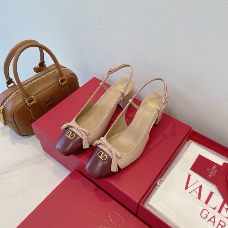 Alternative view of VALENTINO GARAVANI VALET DU ROI SLINGBACK PUMP ROSE CANNELLE AND GARNET 7W2S0MH9DDT AGM