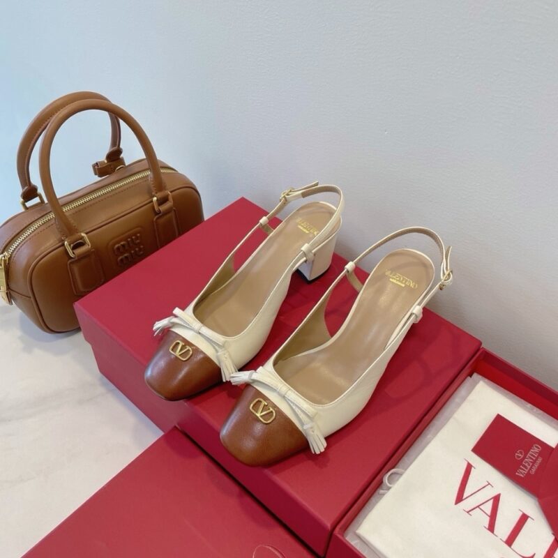 Alternative view of VALENTINO GARAVANI VALET DU ROI SLINGBACK PUMP  BUTTER AND TOBACCO 7W2S0MH9DDT AHA