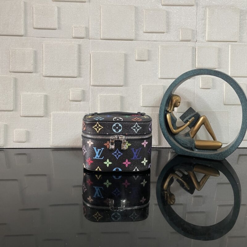 Alternative view of [SUPER VIP 1:1] LOUIS VUITTON X MURAKAMI NICE NANO BAG BLACK 14CM M14033