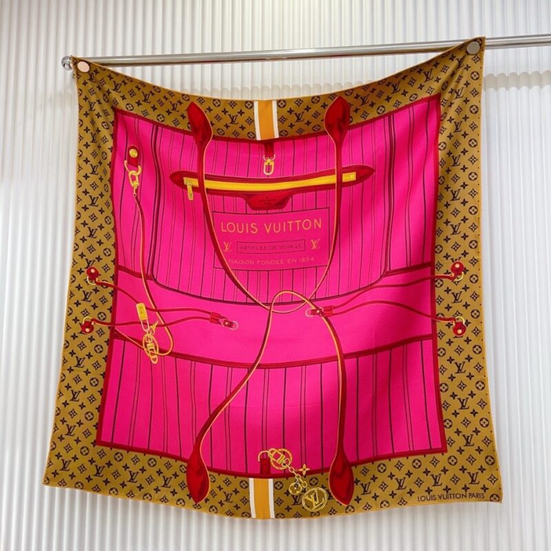 Alternative view of LOUIS VUITTON MY NEVERFULL SQUARE ROSE FUCHSIA 90CM M96258