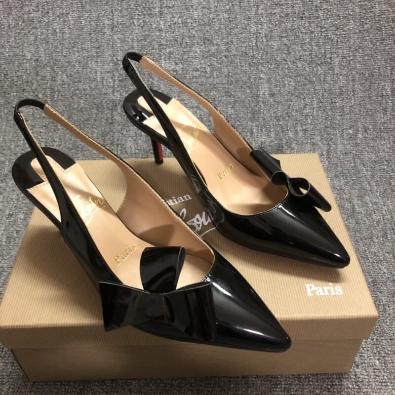 Alternative view of CHRISTIAN LOUBOUTIN CLARE NODO 80 SLINGBACK BLACK