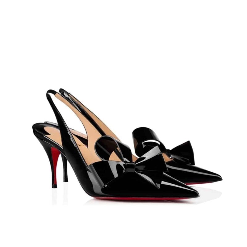CHRISTIAN LOUBOUTIN CLARE NODO 80 SLINGBACK BLACK
