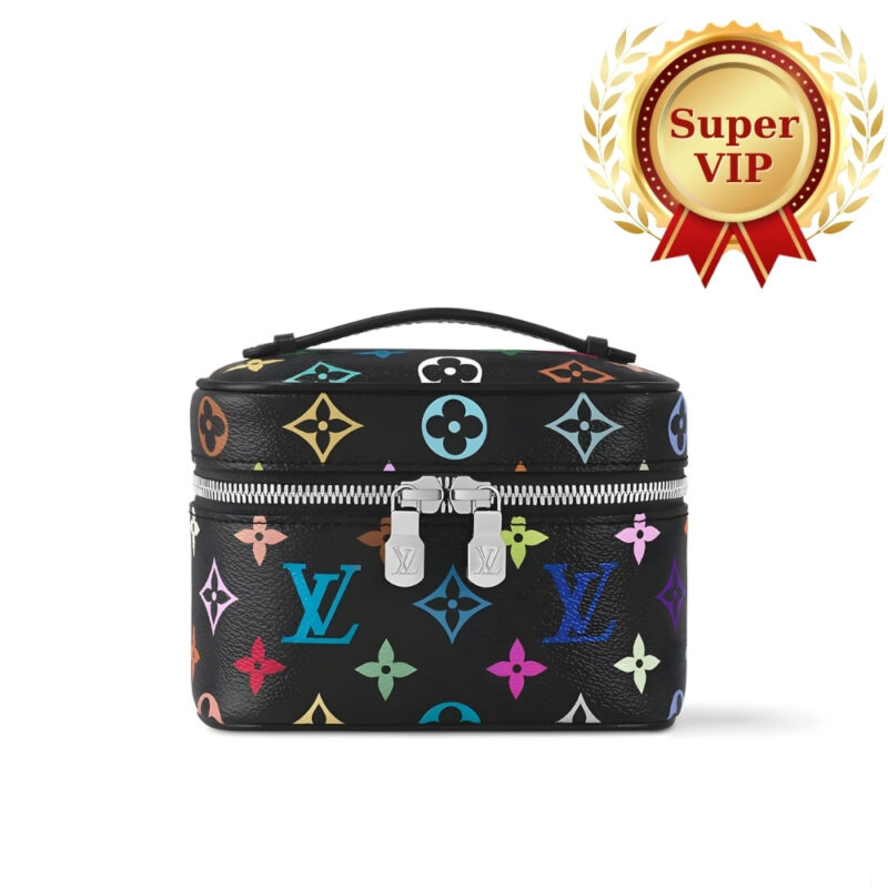 [SUPER VIP 1:1] LOUIS VUITTON X MURAKAMI NICE NANO BAG BLACK 14CM M14033