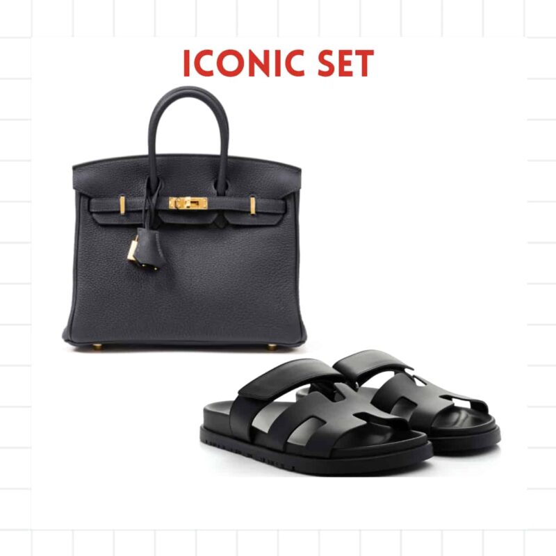 ICONIC SET: HERMÈS BIRKIN B25 TOGO & CHYPRE SANDAL