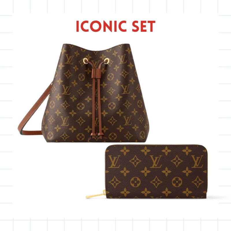 ICONIC SET: LOUIS VUITTON NÉONOÉ MM & MONOGRAM ZIPPY LONG WALLET