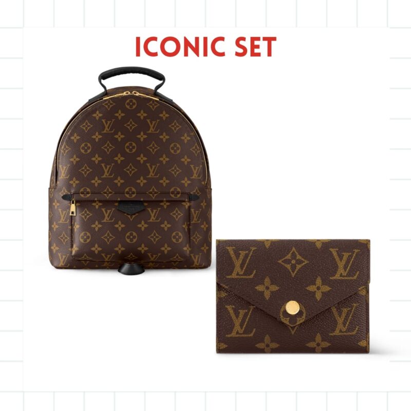 ICONIC SET: LOUIS VUITTON PALM SPRINGS MM & CUSTOMIZABLE VICTORINE WALLET