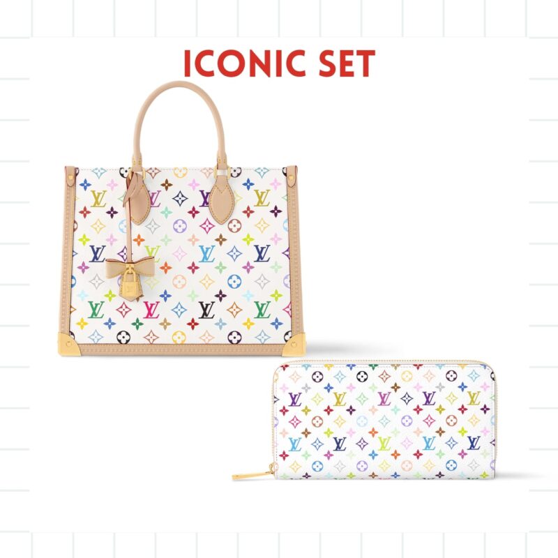 ICONIC SET: LOUIS VUITTON X TAKASHI MURAKAMI ONTHEGO MM & ZIPPY WALLET