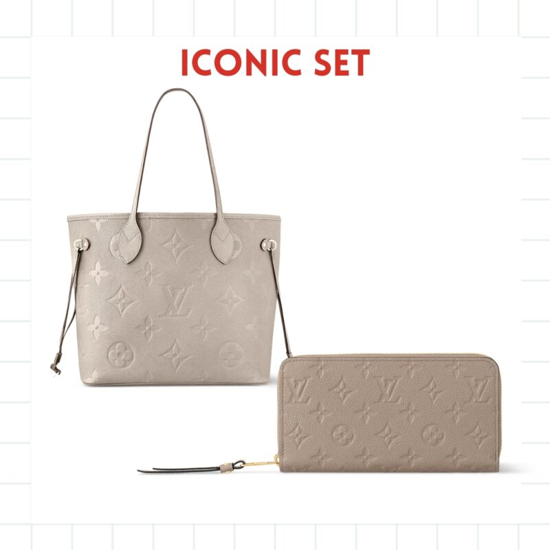 ICONIC SET: LOUIS VUITTON NEVERFULL MM & ZIPPY WALLET MONOGRAM
