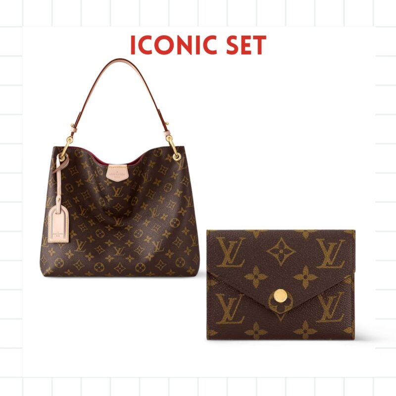 ICONIC SET: LOUIS VUITTON GRACEFUL BAG & CELESTE WALLET IN MONOGRAM