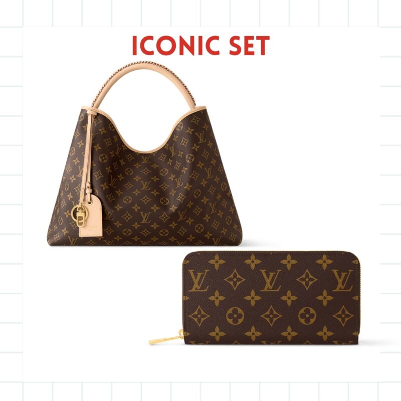 ICONIC SET: LOUIS VUITTON AGAIN MONOGRAM & MONOGRAM ZIPPY LONG WALLET