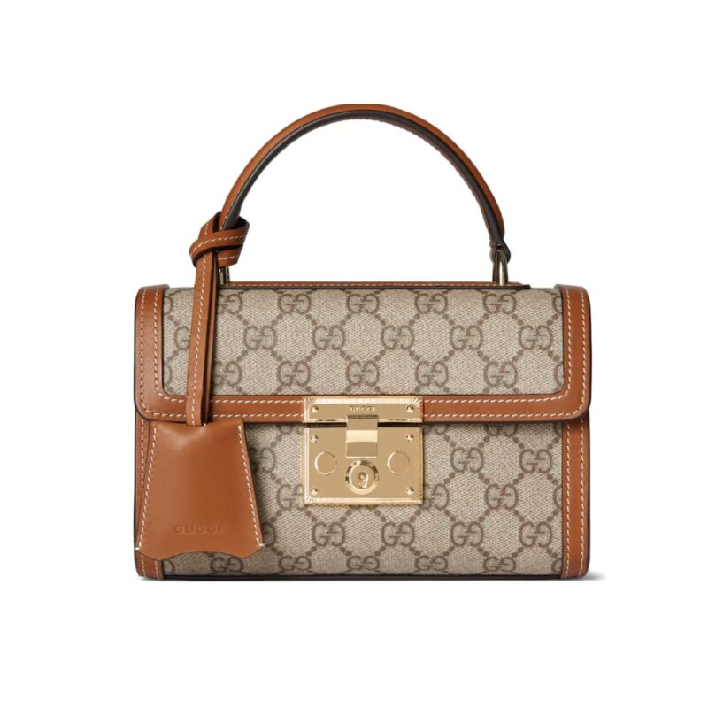 GUCCI PADLOCK SMALL TOP HANDLE BAG BROWN 20CM ‎838999 FAD6L 9758