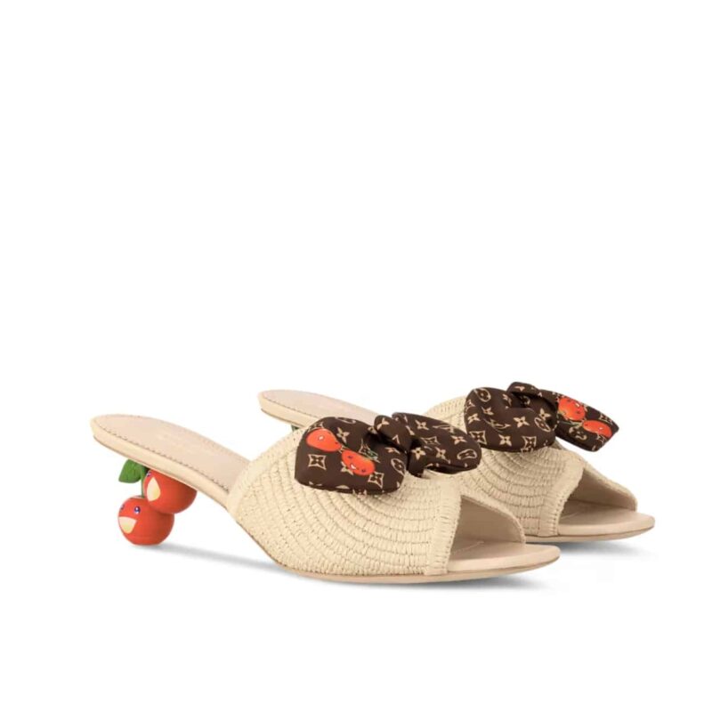 LOUIS VUITTON X TAKASHI MURAKAMI CHERIE MULE BEIGE 1AHLSQ