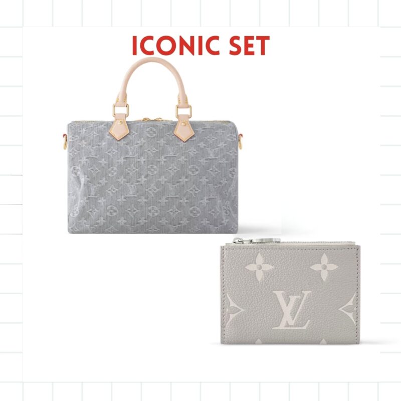 ICONIC SET: SPEEDY SOFT 30 & LISA WALLET BICOLOR MONOGRAM