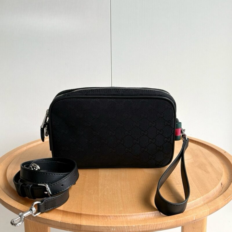 Alternative view of GUCCI GG CANVAS SMALL CROSSBODY BAG BLACK 23CM 834802 FAEPS 1060