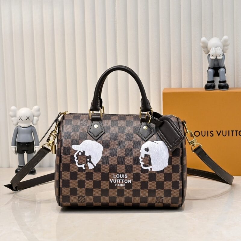 Alternative view of LOUIS VUITTON KEEPALL BANDOULIÈRE 25 DAMIER BROWN 25CM N40772