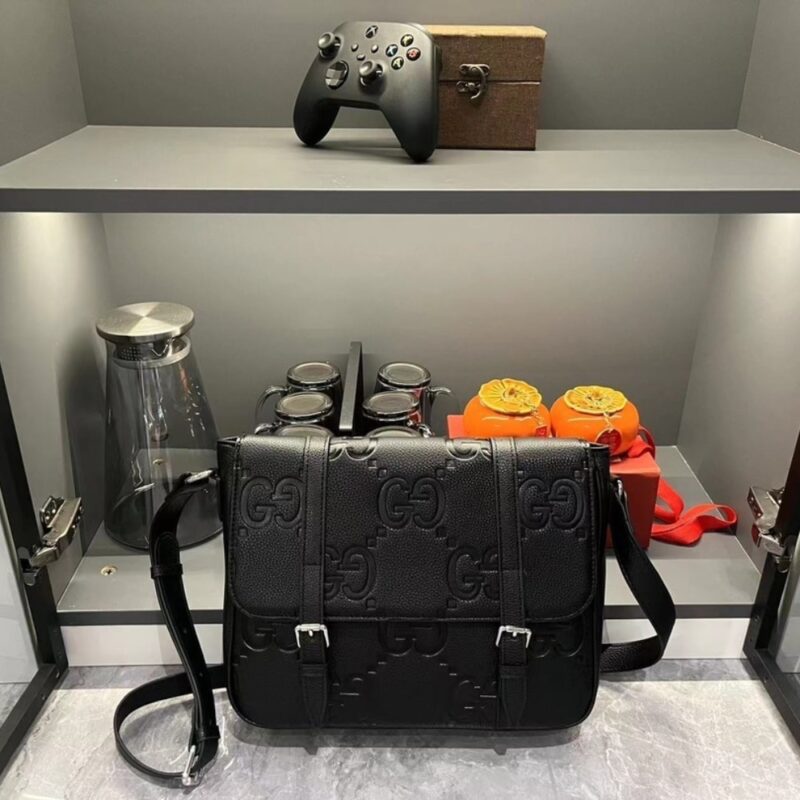 Alternative view of GUCCI GG JUMBO MEDIUM MESSEGER BAG BLACK 31CM 760234 AABY0 1000