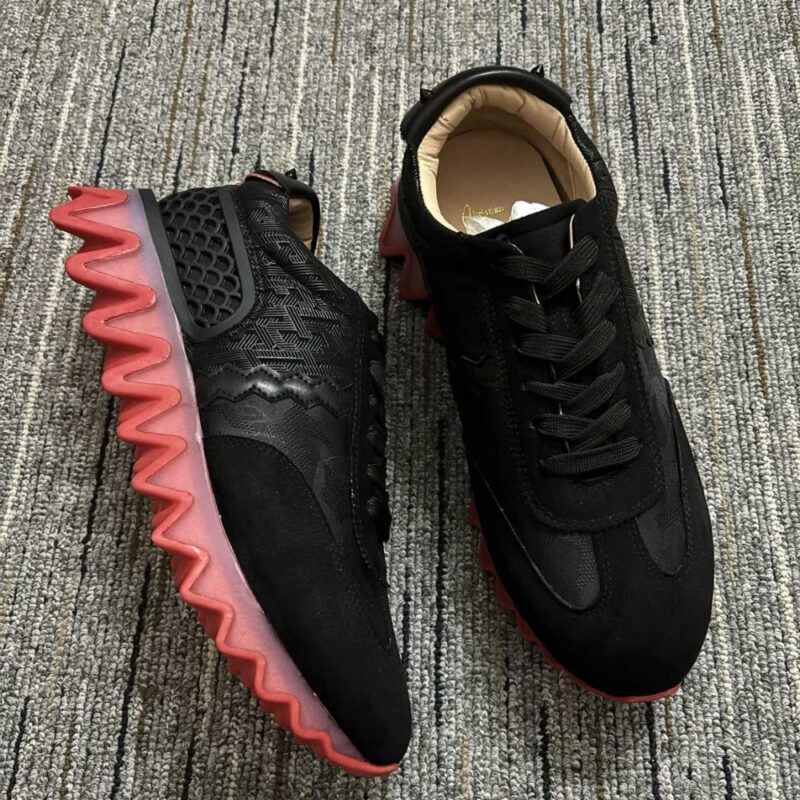 Alternative view of CHRISTIAN LOUBOUTIN LOUBISHARK FLAT BLACK