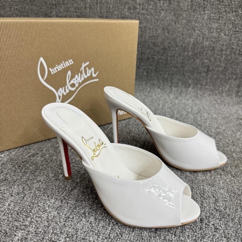 Alternative view of CHRISTIAN LOUBOUTIN ME DOLLY 100 MULES WHITE 1221318W302