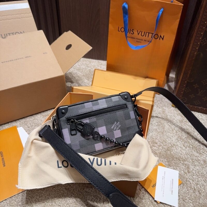 Alternative view of LOUIS VUITTON MINI SOFT TRUNK BOX BAG BLACK 18CM M14922