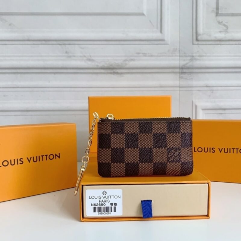 Alternative view of LOUIS VUITTON KEY POUCH WALLET DAMIER BROWN 12CM N62658