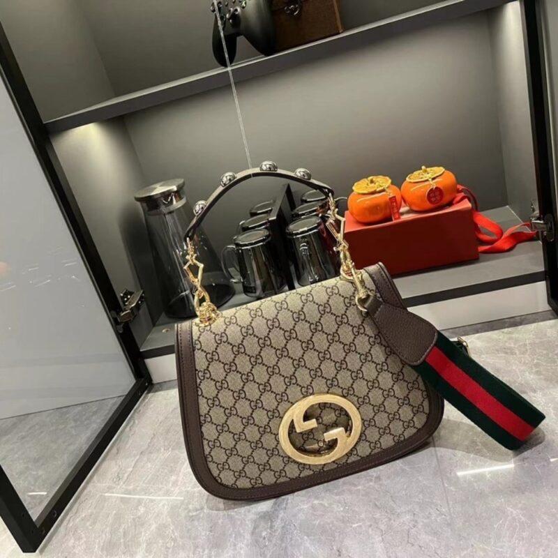 Alternative view of GUCCI BLONDIE MEDIUM TOP HANDLE BAG BEIGE AND EBONY 29CM 721172 96IWG 8745