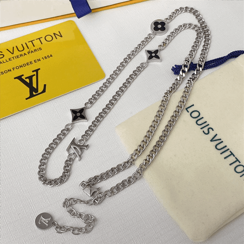 Alternative view of LOUIS VUITTON LV SPIKE CHARMS NECKLACE SILVER M01717