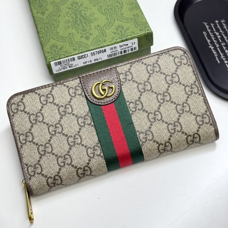 Alternative view of GUCCI OPHIDIA ZIP AROUND WALLET BROWN 19CM ‎838484 FAE0L 9746