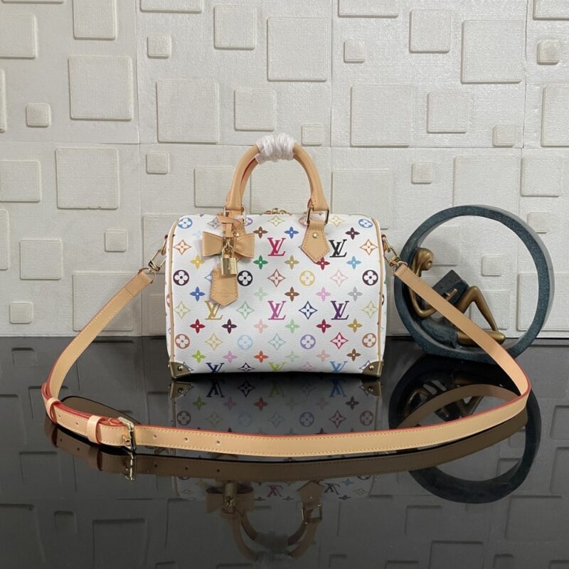Alternative view of [SUPER VIP 1:1] LOUIS VUITTON X MURAKAMI SPEEDY BANDOULIÈRE 25 BAG WHITE 25CM M13085