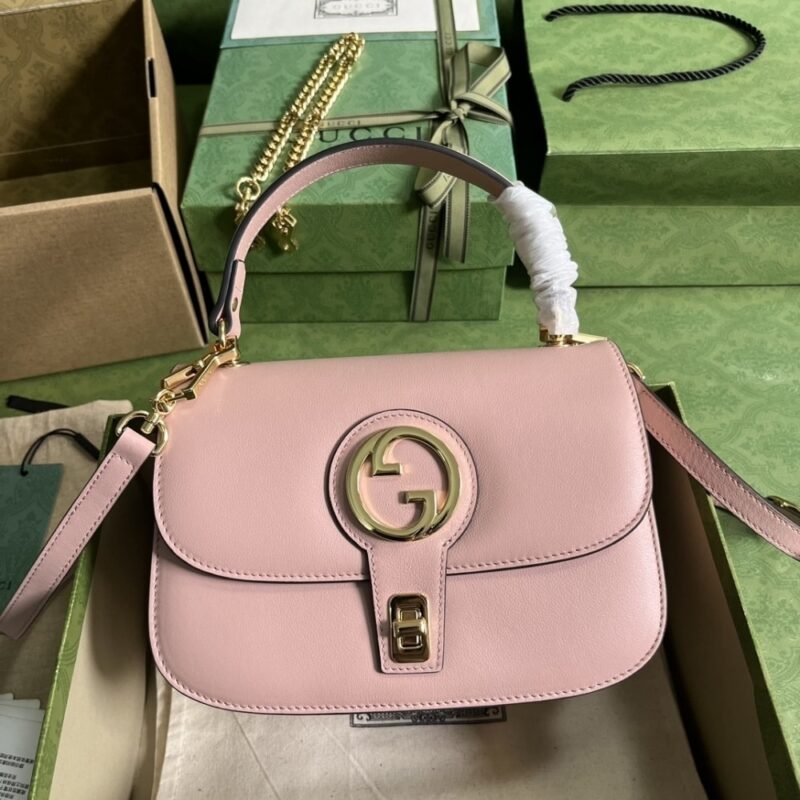 Alternative view of [SUPER VIP 1:1] GUCCI BLONDIE TOP HANDLE BAG LIGHT PINK 23CM 735101 UXX0G 6910