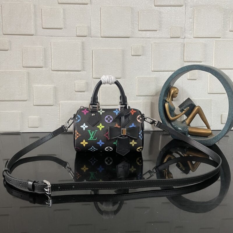 Alternative view of [SUPER VIP 1:1] LOUIS VUITTON X MURAKAMI NANO SPEEDY BAG BLACK 16CM M13406