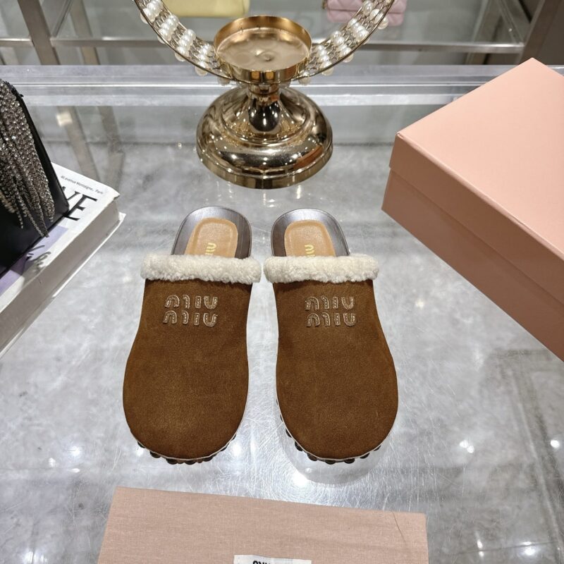 Alternative view of MIUMIU SUEDE CLOGS COCOA BROWN 5Z504E Z0G F0324 F ZF30