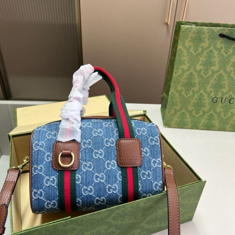 Alternative view of GUCCI MINI GG HANDBAG BLUE AND WHITE 21CM 859975 FAFTZ 8661