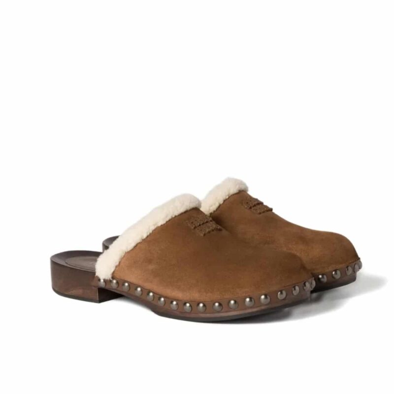 MIUMIU SUEDE CLOGS COCOA BROWN 5Z504E Z0G F0324 F ZF30
