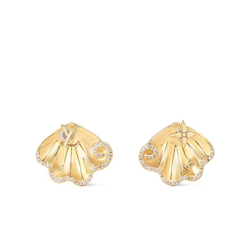 LOUIS VUITTON LV AQUATIC EARRINGS GOLD M01632