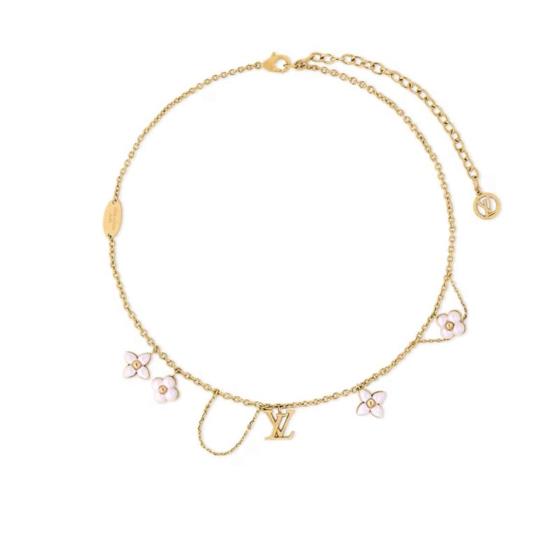 LOUIS VUITTON LV FLORAGRAM NECKLACE GOLD M03016