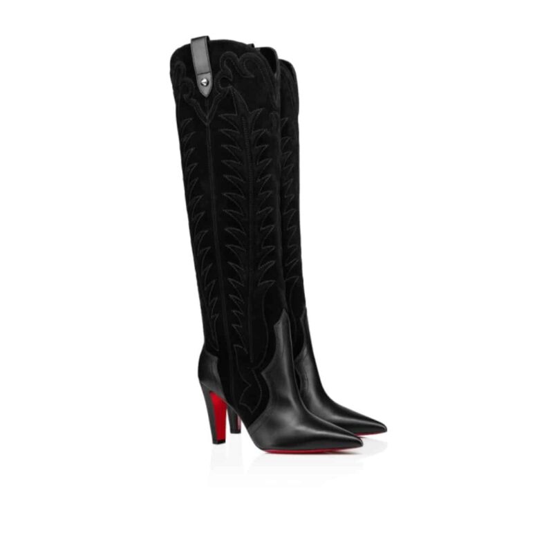 CHRISTIAN LOUBOUTIN SANTIA BOTTA 85 BOOTS BLACK 3220701BK01