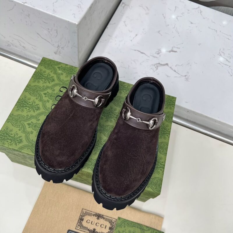 Alternative view of GUCCI WOMEN MULE WITH HORSEBIT DARK BROWN 835829 AAE3R 2042