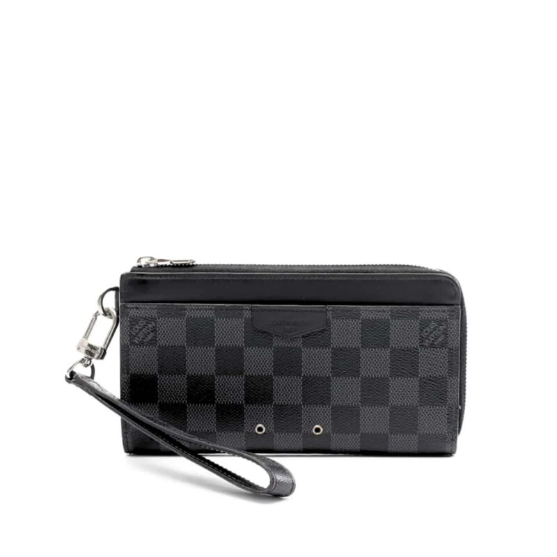 LOUIS VUITTON ZIPPY DRAGONNE WALLET DAMIER GRAPHITE 19CM N60379