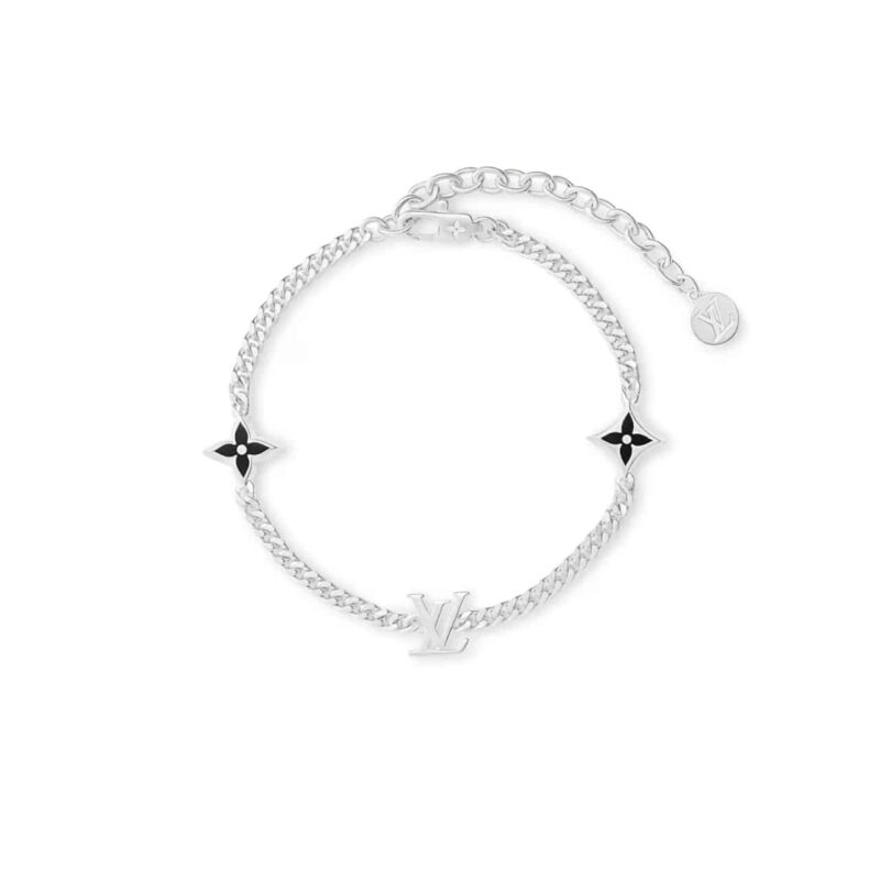 LOUIS VUITTON LV SPIKE BRACELET SILVER M1520A