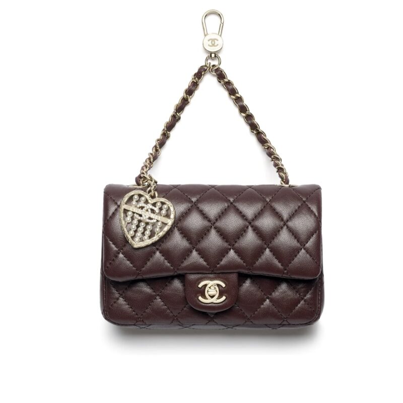 CHANEL CLASSIC MINI BAG WITH HOOK DARK BROWN 12CM AP4760 B21221 U1115