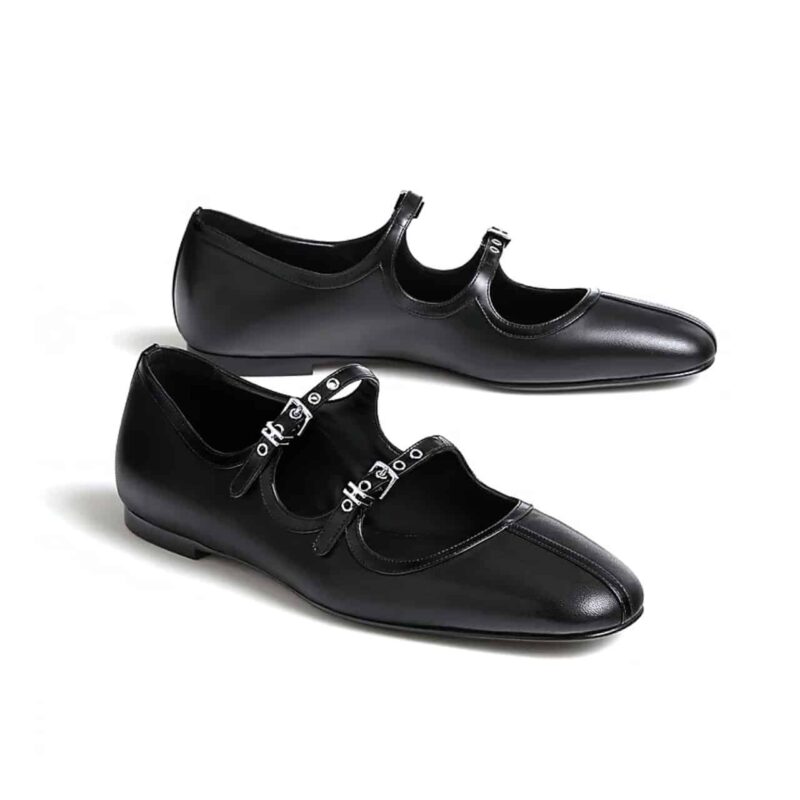 HERMES LILIA BALLET FLAT BLACK H252044Z 02350