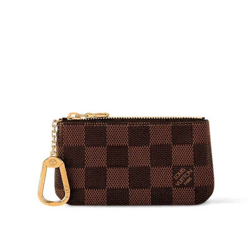 LOUIS VUITTON KEY POUCH WALLET DAMIER BROWN 12CM N62658