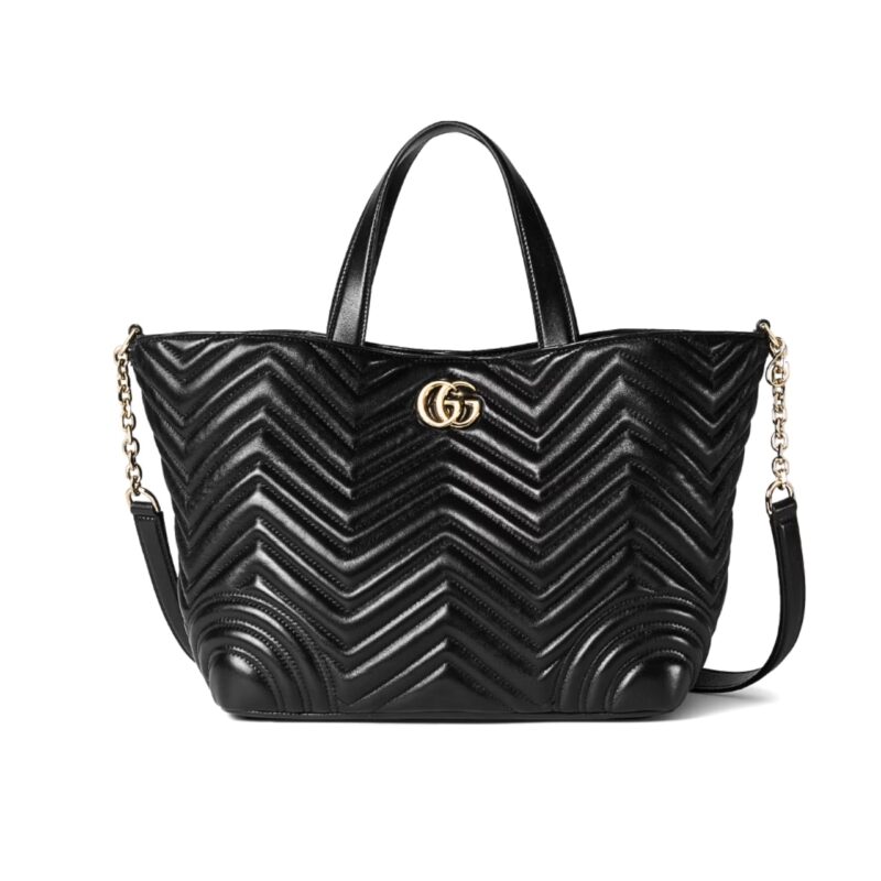 GUCCI BETTY MEDIUM TOTE BAG BLACK MATELASSE 28CM 847387 AAFA1 1000