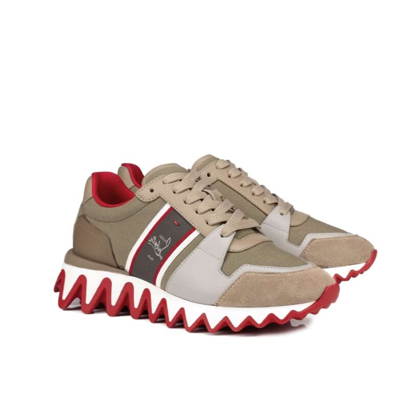 CHRISTIAN LOUBOUTIN NASTROSHARK SNEAKERS BROWN 3240068F720